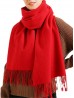 Premium Cashmere Feeling Solid Color Scarf W/ Tassels